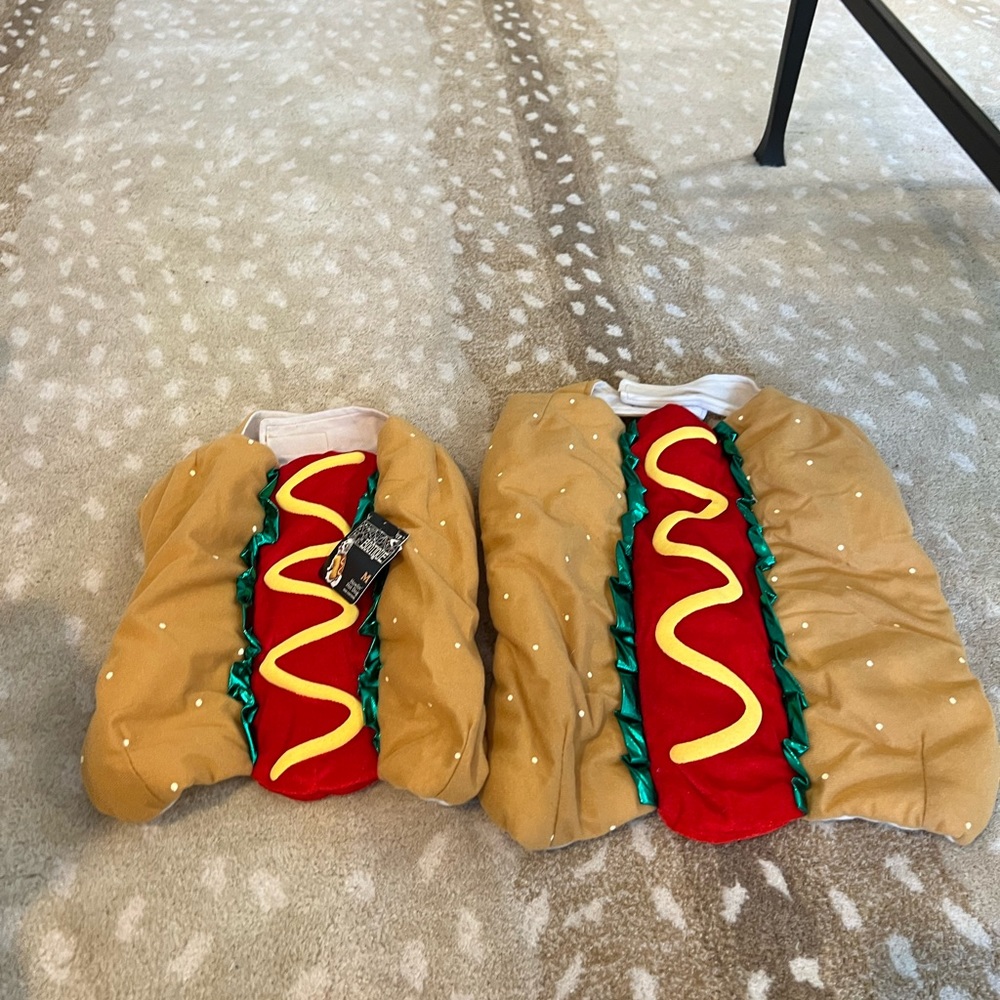 TWO Dog/Pet Hot Dog Costumes - size MEDIUM and LARGE
